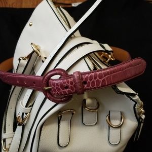 Lauren Ralph Lauren pink Italian leather belt